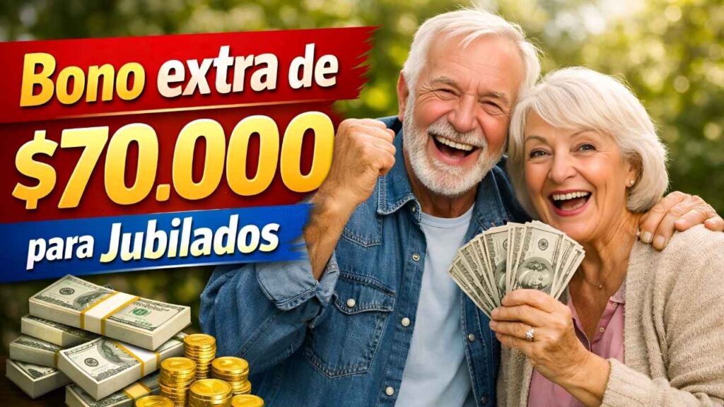 Bono extra de $70.000 para jubilados: requisitos, paso a paso para solicitar y día de pago febrero 2026