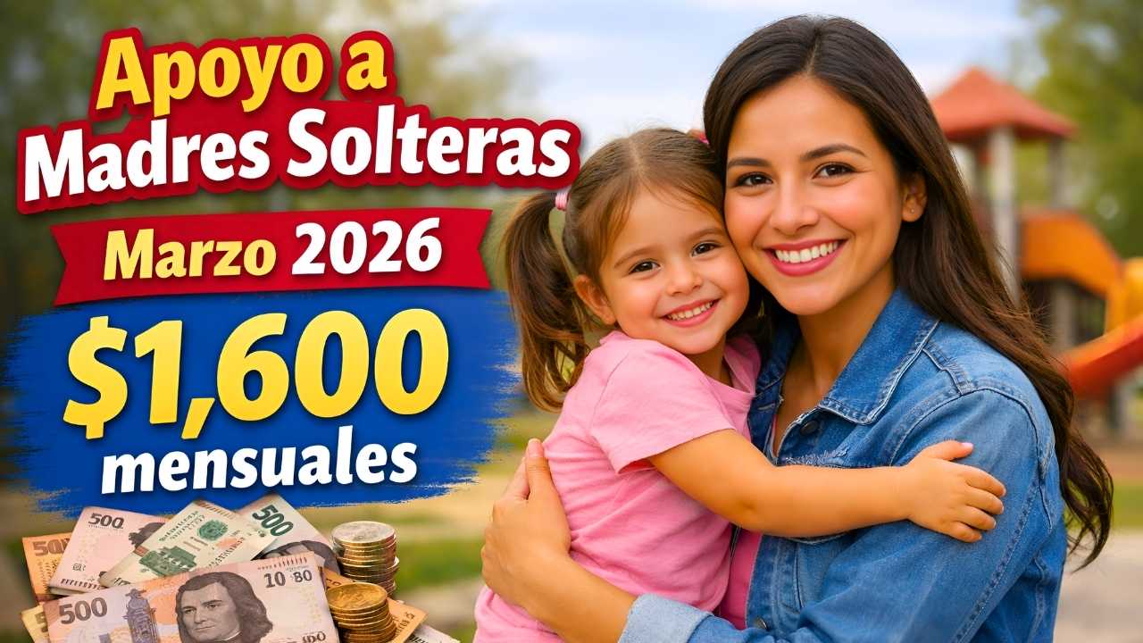 Apoyo a Madres Solteras marzo 2026: $1,600 mensuales, requisitos y día de depósito