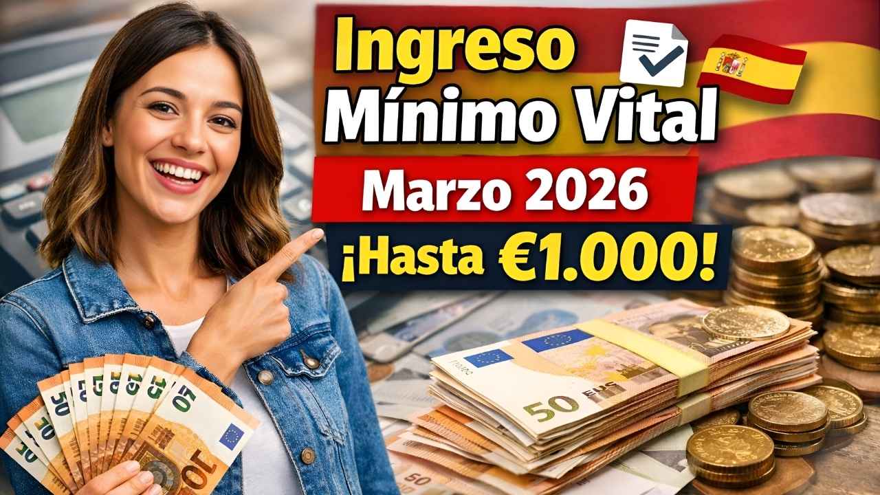 Ingreso Mínimo Vital marzo 2026: hasta €1,000, requisitos y calendario de ingreso