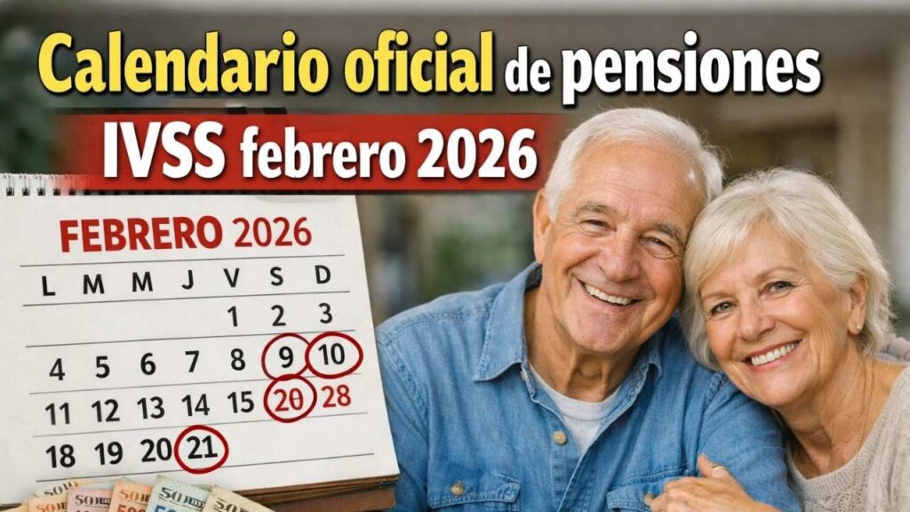 Calendario oficial de pensiones IVSS febrero 2026: depósitos confirmados