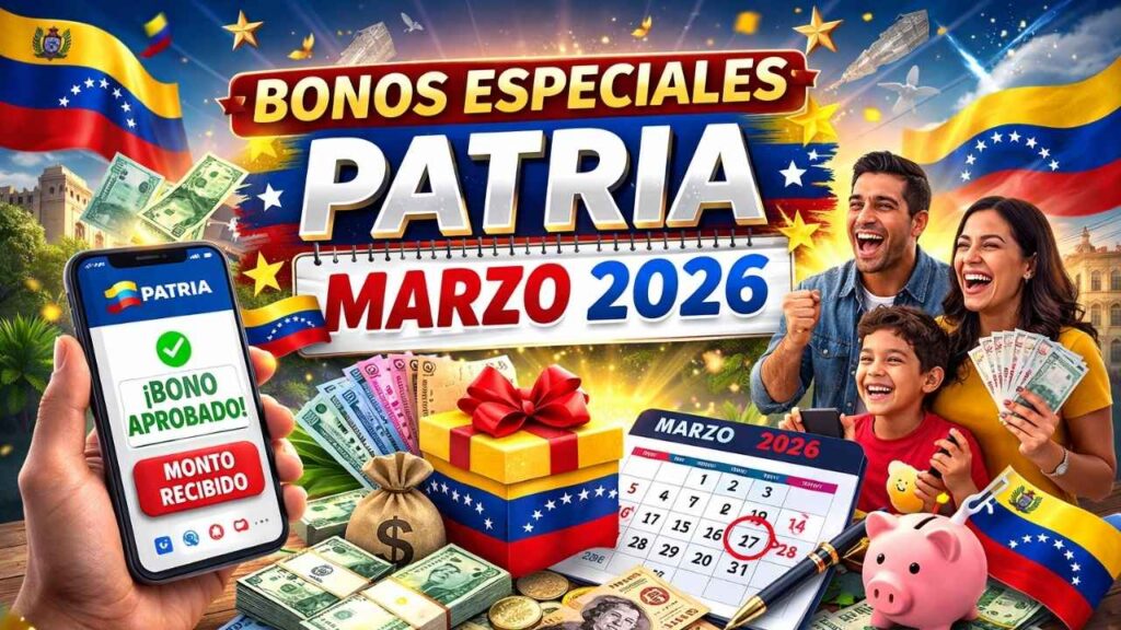 Bonos especiales Patria marzo 2026: montos, requisitos y fechas de acreditación digital
