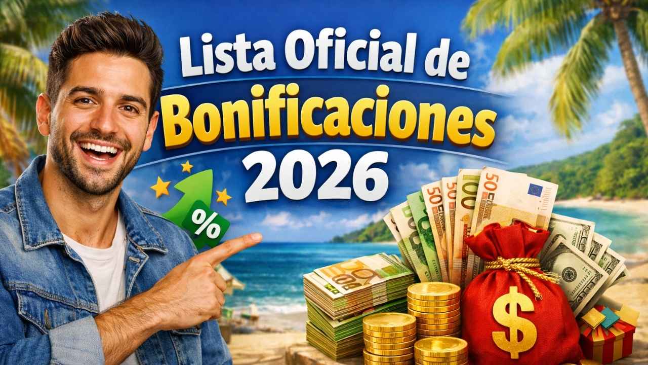 Lista Oficial de Bonificaciones 2026: Calendario Completo y Montos Actualizados